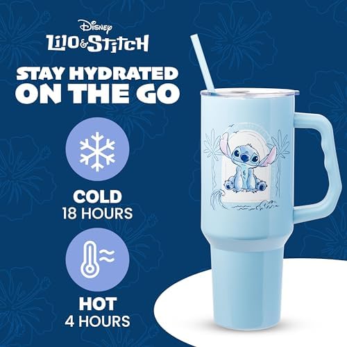 Silver Buffalo Disney Lilo and Stitch, Stainless Steel Tumbler, 40oz - Image 2