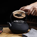 Purple Clay Teapot Iron Cast Teapot Tea Maker Tea Set with Stainless Steel Infuser Cast Iron Teapot Tea Kettle Tea Infuser Pot Household Indoor Chinese Tea Pot - Image 4