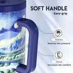 Meoky 40 oz Tumbler with Handle and Straw: Stainless Steel Insulated Tumbler with Lid and Straw - 100% Leak Proof Tumbler for Car Cup Holders - Travelers Commuters Workers, Pathway - Image 6