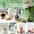 LunaFro 2.0 Handheld Electric Foam Maker Waterproof Drink Mixer Foamer for Lattes, Cappuccino, White+DualFro 600 - Image 7