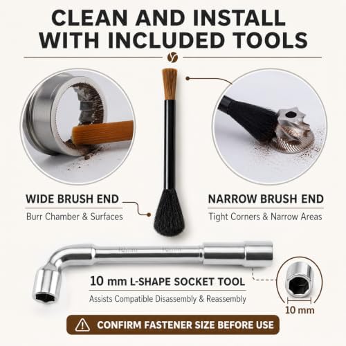 Conical Grinder Burr Set Replacement Compatible with Breville & Sage - Image 5
