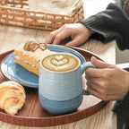 HASENSE Coffee Mugs Set of 6, 15 OZ Porcelain Cups, Two‑Tone Reactive Glaze - Image 5