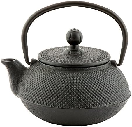 Restaurantware 20 oz Round Black Cast Iron Teapot - Image 2