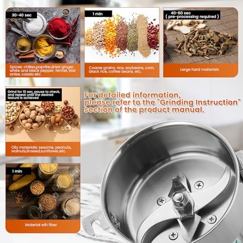 High Speed 150g Electric Grain Mill Grinder - Image 6