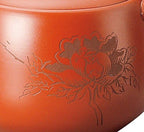 Tokoname ware Fusen Deep Mushi Earthenware Bottle No. 3 Peony - Image 2