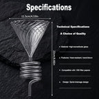 High-Borosilicate Glass Pour Over Coffee Maker,Spiral Design Glass Coffee Dripper Smooth Speed Control Manual Coffee Maker for Home and Travel Use (1) - Image 2