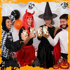12 Pcs Halloween Glass Cups with Bamboo Lid Straw 16 Oz,White - Image 6