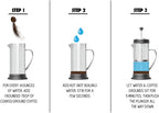 Stellar Living 34 OZ Stainless Steel French Press Coffee Maker with Double Vacuum Insulation, Maximum Flavor Coffee Brewer, Tea and Coffee Press, Camp Coffee Maker - Matte Silver with Wooden Handle - Image 7