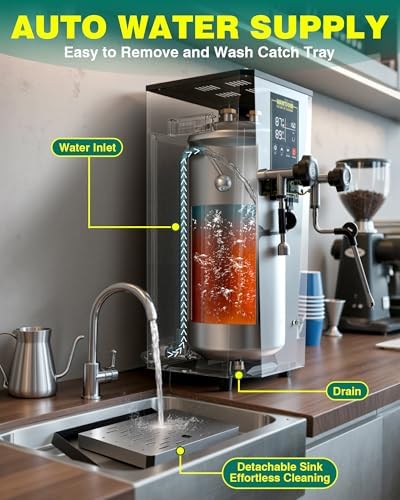 WantJoin Commercial Milk Frother & Beverage Warmer - 2200W Professional Milk Steamer Machine with LED Display Panel for Latte, Cappuccino, Coffee, Hot Chocolate and Milk Tea, Perfect for Cafes & Home - Image 5