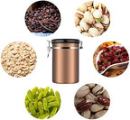 Coffee Container,Stainless Steel Brown Vacuum Sealed Food Storage Coffee Canister (22 OZ) - Image 5
