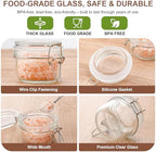 4oz Mini Airtight Glass Jars with Clamp Lid - Small Spice, Jam & Honey Jars for Kitchen Pantry Storage, Cute Clear Sauce Containers for Seasoning, Sugar, Salt, Wedding & Party Favors - Image 4