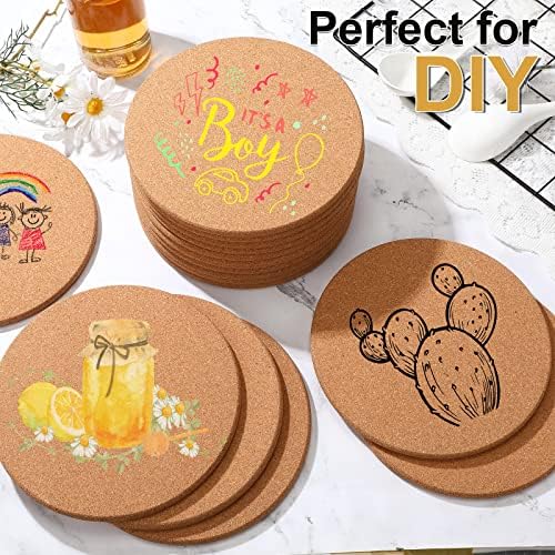 Panitay 24 Pcs Cork Trivets 8 Inch Round Bulk Hot Pads Kitchen - Image 6