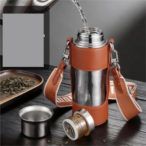 500ml Magnetic Lid Travel Tumbler with Tea Infuser(Sliver) - Image 7