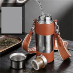 500ml Magnetic Lid Travel Tumbler with Tea Infuser(Sliver) - Image 7