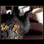 Cast Iron Tetsubin Teapot 1.3l with Gilded Nine Dragon Design - Traditional Japanese Kettle for Tea Lovers, Keeps Warm, Perfect for Home & Gifts - Image 4