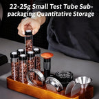 22-25g Wooden Coffee Bean Display Stand, Single Dose Coffee Bean Storage, One Way Exhaust Valve, with Funnel, for Home, Kitchen, Coffee Store - Image 4
