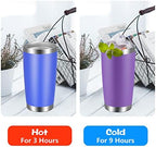 VEGOND 20oz Tumbler with Lid and Straw Stainless Steel Tumbler Cup Bulk Vacuum Insulated Double Wall Travel Coffee Mug Powder Coated Coffee Cup, Purple, 12 Pack - Image 4