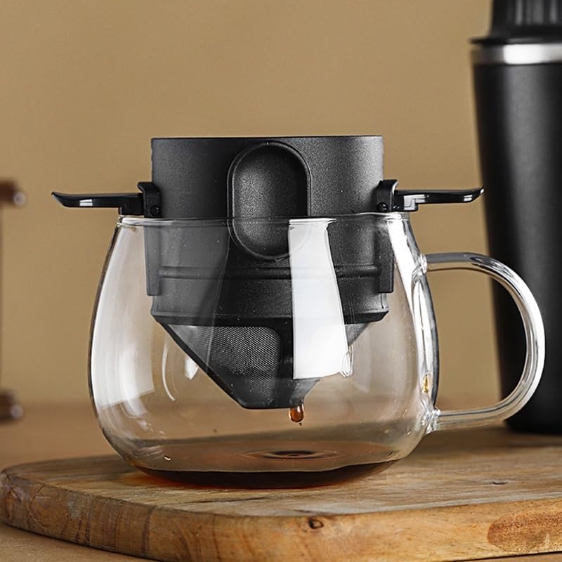 304 Stainless Steel Portable Reusable Coffee Dripper Holder - Image 3