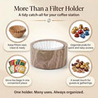 Marble Coffee Filter Holder 6 inch Handmade Brown - Image 6