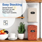 Chef's Path Extra Large Airtight Food Storage Containers with Lids, Pack of 2, 6.5L, 220Oz, Airtight Kitchen and Pantry Bulk Canisters for Flour, Sugar, Rice, and Baking Supplies - Transparent - Image 5