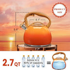 GGC Whistling Tea Kettle for Stove Top, 3.2QT/3L Stainless Steel Tea Kettle - Image 2
