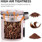 Bincoo Premium Pink Coffee Canister, 1500ml/18oz Large Airtight Stainless Steel Coffee Bean Storage Container with Date Tracker & Scoop (1500ML) - Image 4