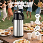 PARACITY Coffee Carafe with Pump, 84.5 oz Stainless Steel Airpot Dispenser - Image 7