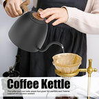 Pour Over Coffee Kettle, 800ml Gooseneck Tea Kettle, Stainless Steel Kettle with Gooseneck Spout for Various Brewing Methods - Image 2
