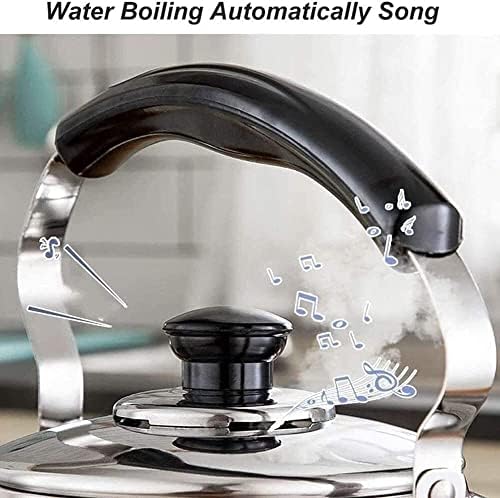 Stovetop Teapot For Home And Restaurant Stovetop Induction Whistling Kettle 304 Stainless Steel Tea For Pot(7.5L) - Image 3