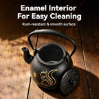 Cast Iron Teapot 34oz (1000ml) with Infuser, Black - Image 2