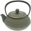 Iwachu Japanese Iron Tetsubin Teapot with "Bronze" Hobnail, Gold/Patina Green by Iwachu