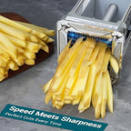Sopito French Fry Cutter Electric Potato Cutter Stainless Steel with 1/2 & 3/8 Inch Blades for Potatoes, Carrots, Cucumbers & Onions - Image 3