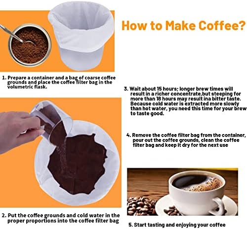 100 Pack Cold Brew Coffee Filters, 20" x 20", Fits 5 Gallon Brewers - Image 5