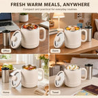 Multi-Function Portable Electric Stewing Cup with Filter, 27 Oz，Red - Image 4