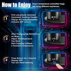 Smart Self Heating Coffee Mug 18 Oz Temperature Control Heated Coffee Mug App Controlled Warmer Mug 5-10 Hour LED Display Keep Coffee Hot All Day Fast Wireless Charger Base Dull Black - Image 3