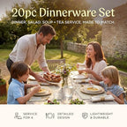 Joseph Sedgh Collection Golden Greek Key Bone China Dinnerware Set, 20-Piece - Image 2