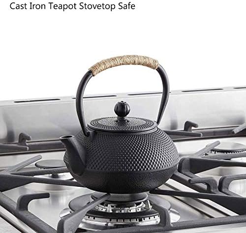 Japanese Cast Iron Teapot With Stainless Steel Infuser For Loose Leaf Tea And Teabags, Cast Iron Tea Kettle Stovetop Safe, 600ml/20oz - Image 5