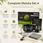 7PCS Matcha Set, Matcha Making Kit Includes Matcha Whisk and Bowl, Tea Lid, Scoop, Strainer and Match Whisk Holder, Tea Towel, Matcha Whisk Set for Matcha Lovers (Reactive Glaze) - Image 3