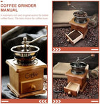 Decorative Hand Bean Hand Crank Coffee Bean Grinder for Vintage Kitchen Decor Espresso Machine - Image 4