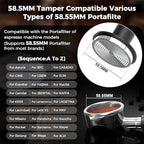 IKAPE V5 58.5MM Impact Espresso Tamper, Coffee Tamper with 15lb / 25lb / 30lb Replacement Springs, Espresso Tamper with sound Feedback - Image 2