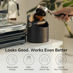 Knock Box Espresso Accessory, Compact Size & Anti-Splash Steel, Black - Image 2