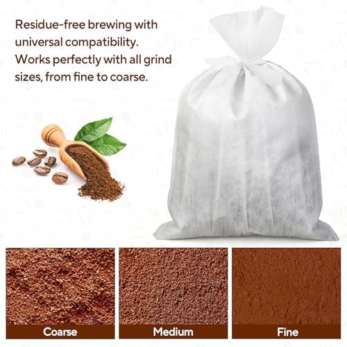 60PCS Commercial Cold Brew Coffee Bags with Drawstring, 20" X 20" Disposable Coffee Filters for 5 Gallon Buckets and Commercial Model Cold Brew Coffee Makers - Image 6