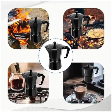Aluminum Moka Pot Stovetop Espresso Maker with Anti-Scald Handle - Image 3