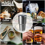 HASLE OUTFITTERS 30oz Stainless Steel Tumbler, Double Wall Vacuum Insulated Travel Mug Tumbler, Durable Insulated Coffee Mug, Gift Box Set (Grey, 4) - Image 5