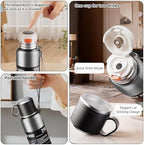 Coffee Tea Vacuum Stainless Steel Water Bottle with LED Temperature Display ：Hot and Cold Insulated Water Bottles Include Tea Strainer & Drinking Lid (silver, 1360ml/45.99oz) - Image 3