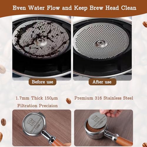 53mm Espresso Tools, Coffee Tamper, WDT Tool, Dosing Funnel, Puck Screen - Image 7