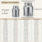 1-26 Gallon Stainless Steel Milk Bucket Beverage Dispenser with Faucet - Image 7