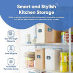Chef's Path Extra Large Airtight Flour and Sugar Storage Containers with Lids, Set of 2, 6.5L Pantry Canisters for Bulk Flour and Sugar Storage - Transparent - Image 5
