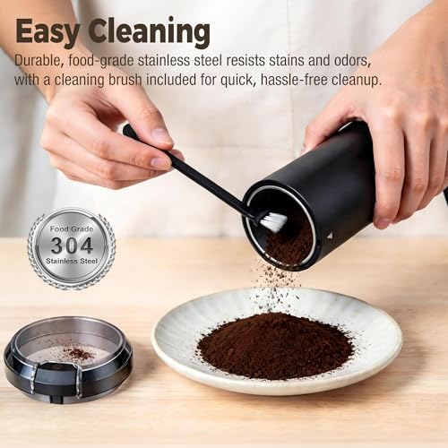 HAUSHOF Coffee Grinder Electric, One Touch Coffee Bean and Spice Grinder - Image 6