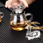 VOSAREA Creative Crystal Glass Tea Strainer Set Household Tea Accessories with Fine Mesh Filter for Loose Leaf Brewing - Image 4